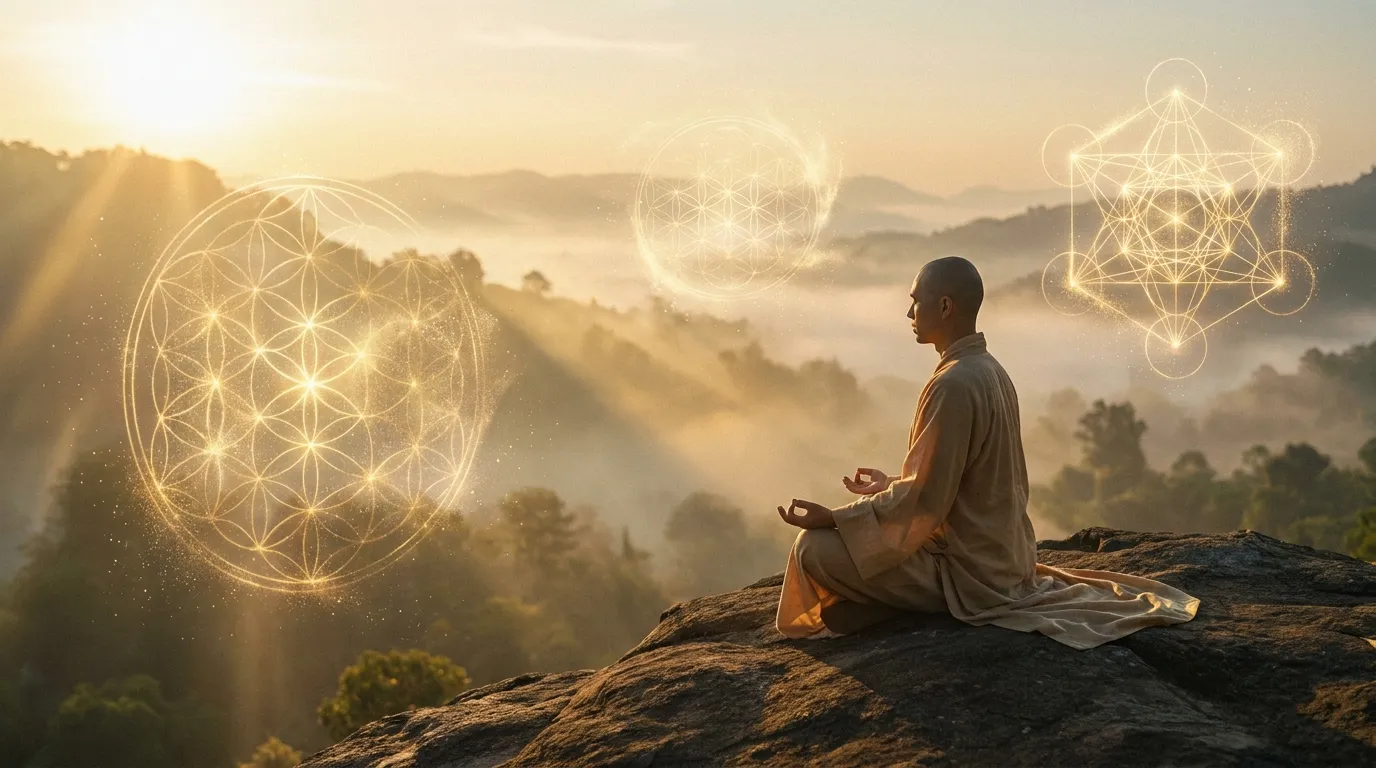 Meditación espiritual al amanecer